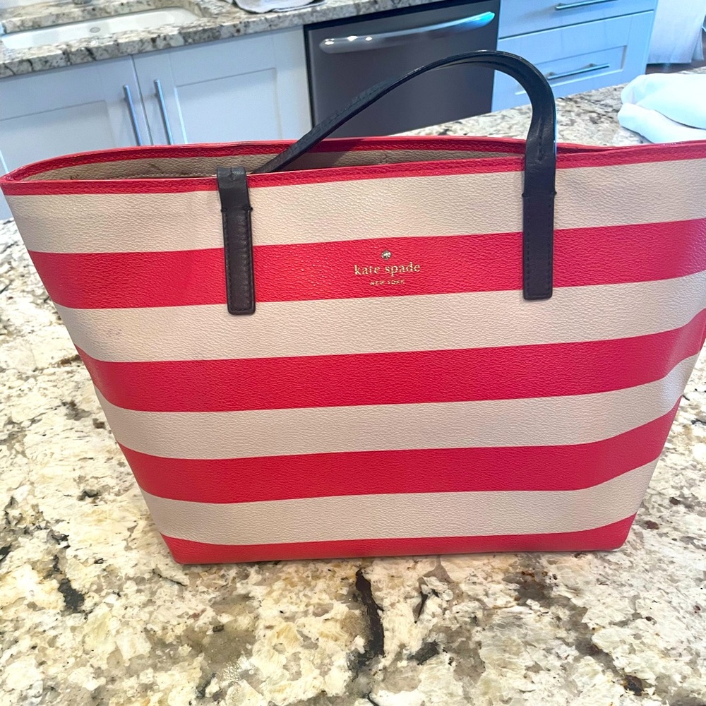 Kate Spade Purse - pink and white, good condition.